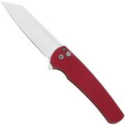 Pro-Tech Malibu 5405-RED Stonewashed MagnaCut Reverse Tanto, Red Aluminum pocket knife