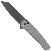 Pro-Tech Malibu 5436-BW DLC Black Magnacut Reverse Tanto, Grey Aluminum Dragon Scale zakmes 