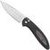 Image for Pro-Tech Cambria 2 CF2101-LTD-TC-RED, Stonewashed CPM MagnaCut, Black Aluminum Techno Carbo Red Inlay, pocket knife