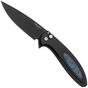Obraz dla Nóż składany Pro-Tech Cambria 2 CF2103-LTD-TC-BLUE, DLC CPM MagnaCut, Black 6061 Aluminum Techno Carbo Blue Inlay, Black Lip Pearl Button