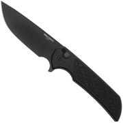 Pro-Tech Mordax MX106-GRIDLOCK, Black DLC MagnaCut, Textured Black Aluminum, pocket knife