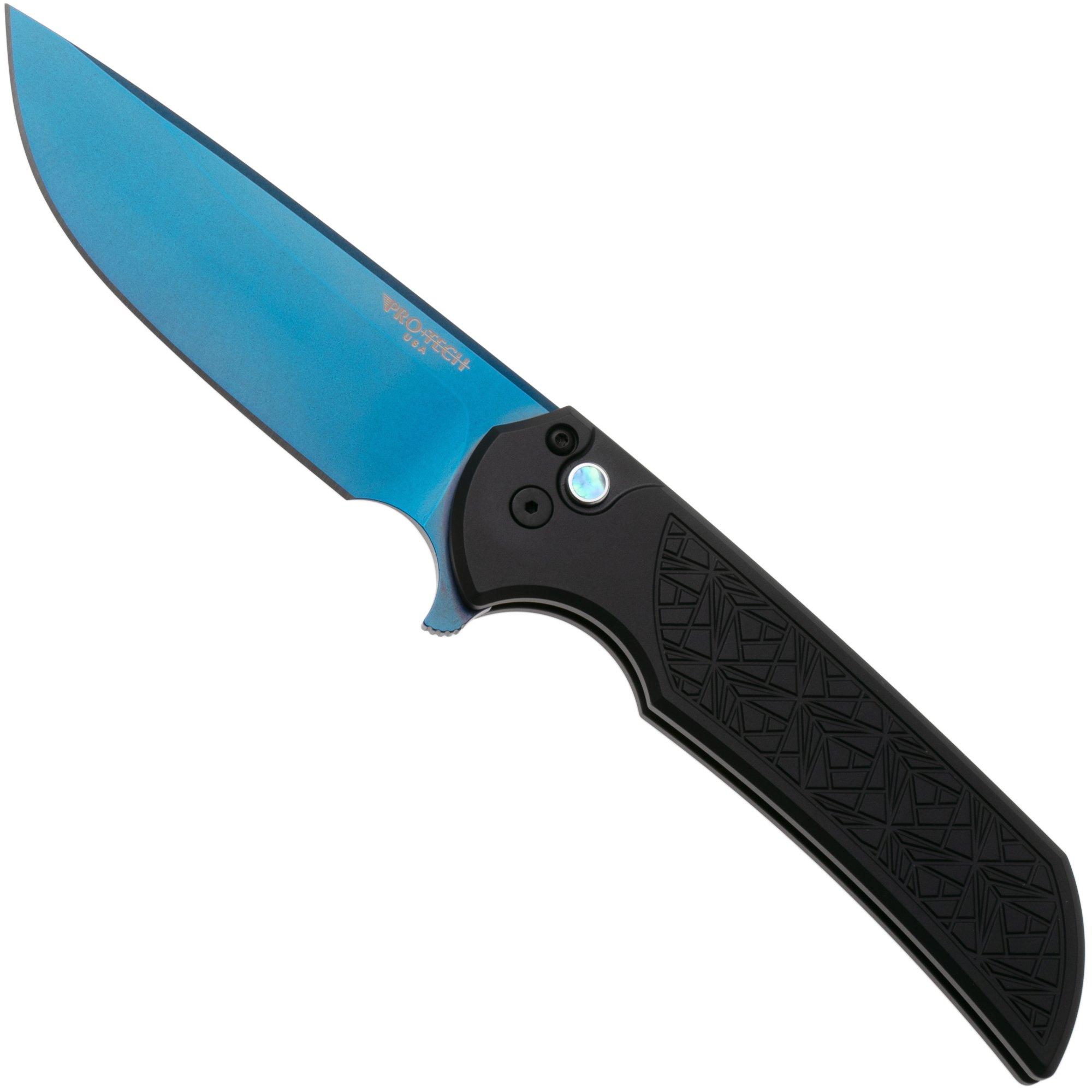 Pro-Tech Mordax MX106-SB-NEXUS, Sapphire Blue PVD CPM MagnaCut, Textured Black Aluminum zakmes