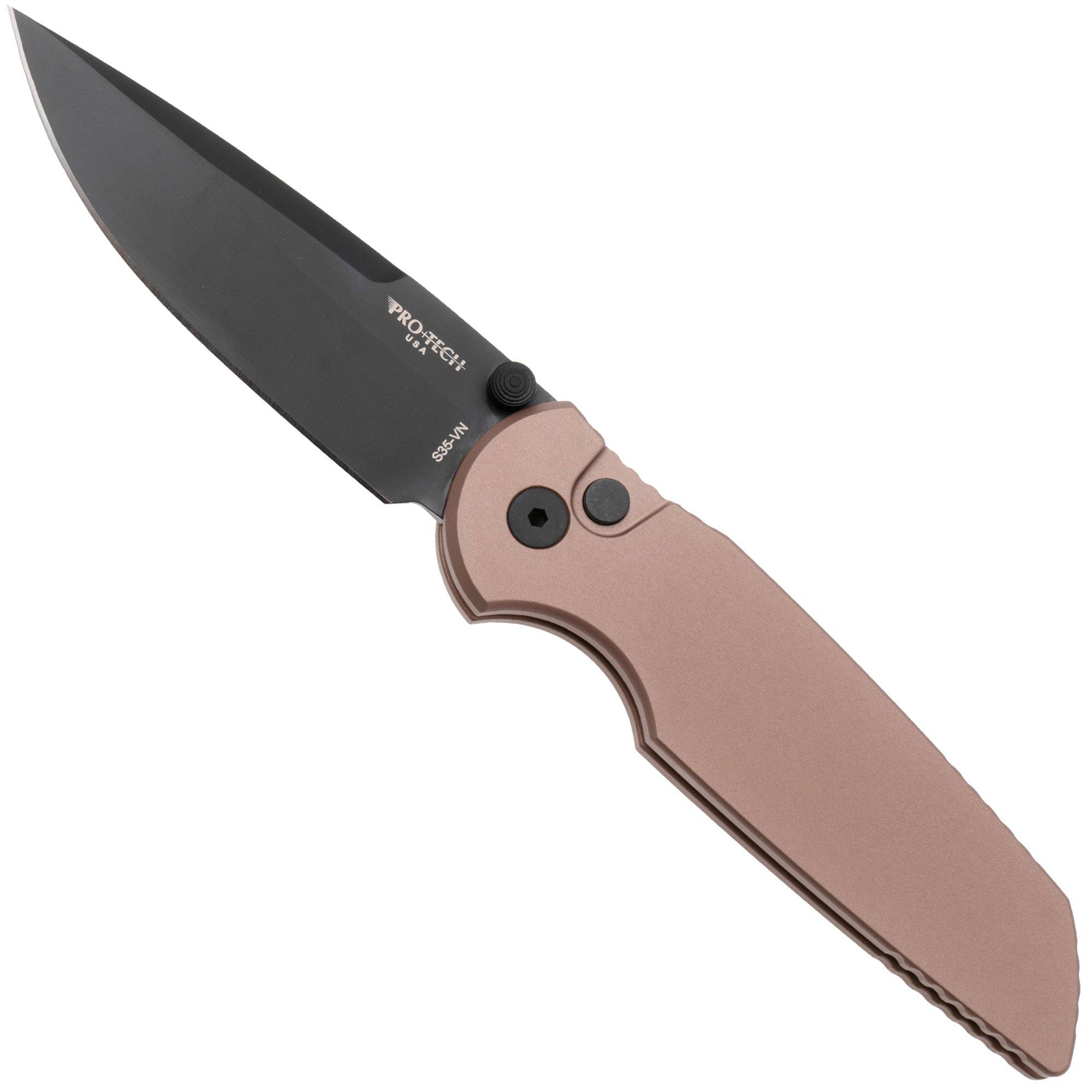 Pro-Tech TR-3 Integrity INT103-FDE, Black DLC CPM S35VN, Flat Dark Earth Aluminum, Taschenmesser