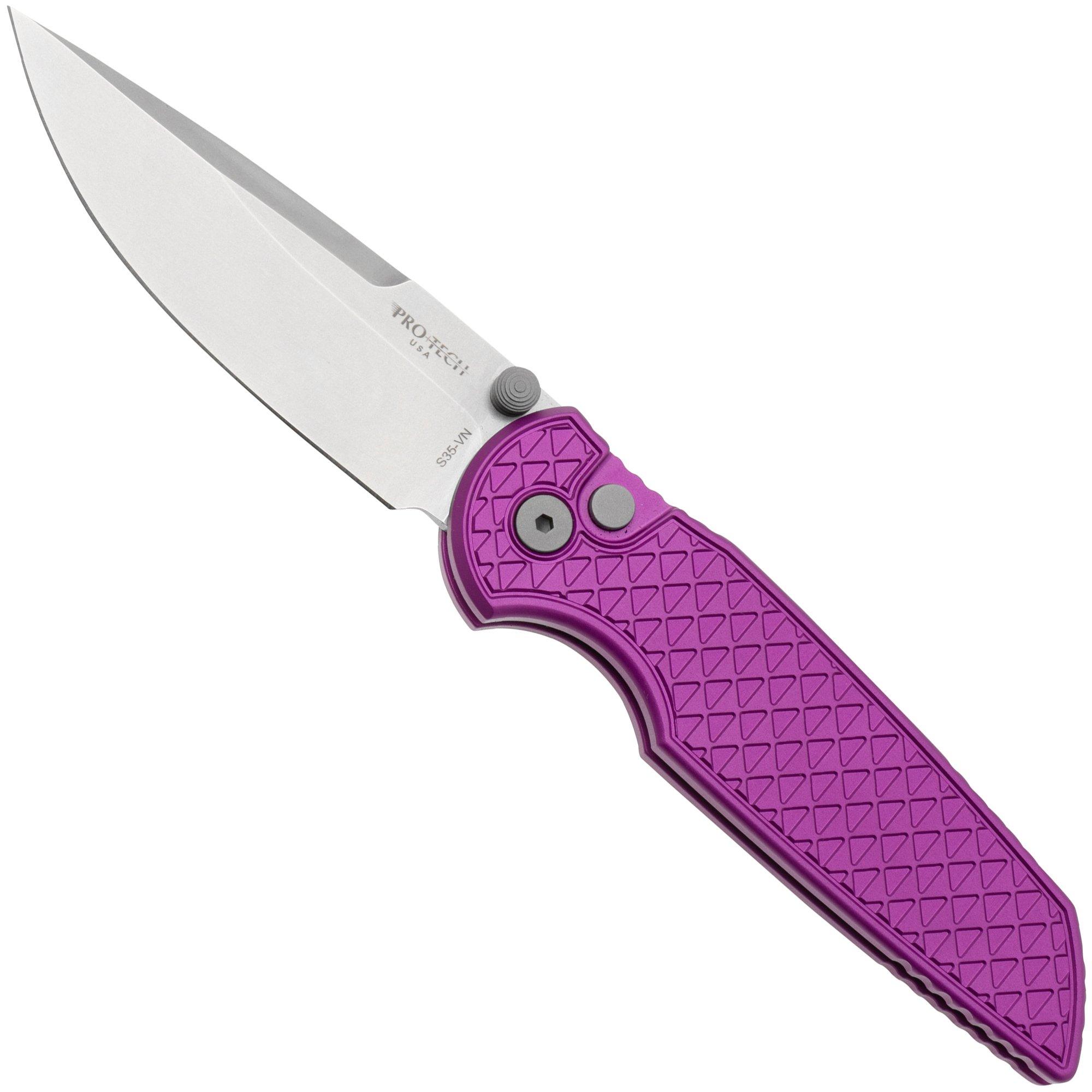 Nóż składany Pro-Tech TR-3 Integrity INT105-P, Stonewashed CPM S35VN, Relic Textured Purple Aluminum