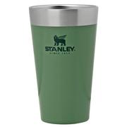 Stanley The Adventure The Stacking Beer Pint 470 ml, Hammertone Green, bouteille thermos