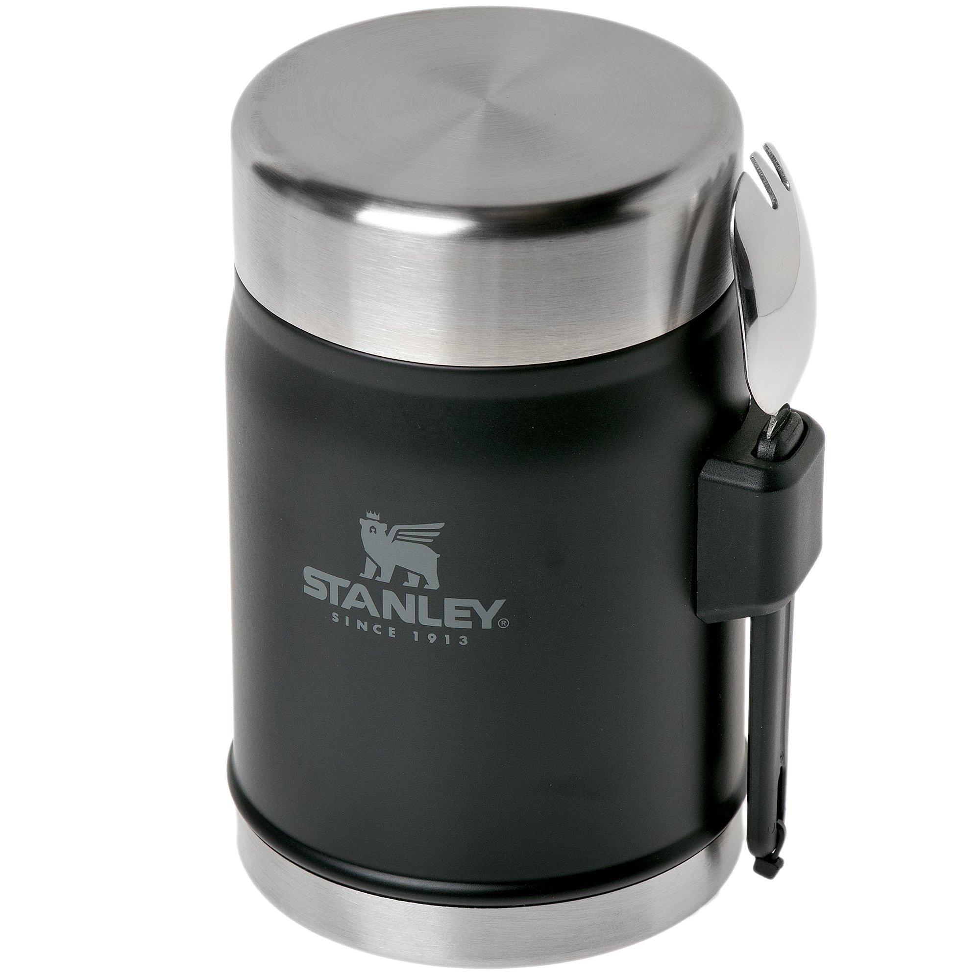 Stanley The Legendary Classic Food Jar 400 ml, Matte Black, lunchbox + spork
