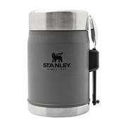 Stanley The Legendary Classic Food Jar 400 mL, Charcoal, contenitore per pranzo + forchiaio