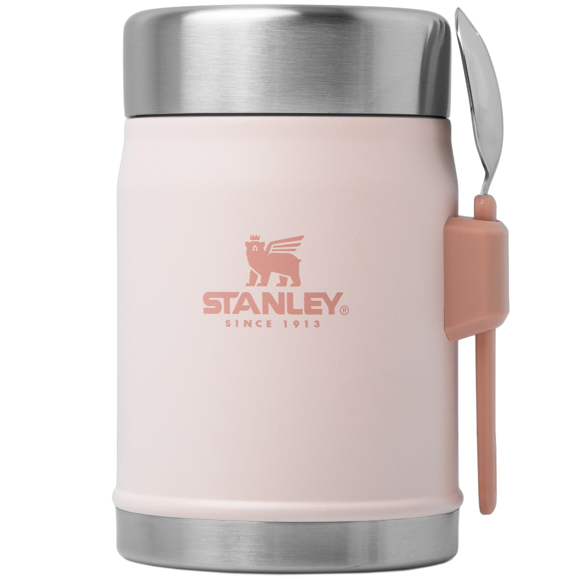 Stanley The Legendary Food Jar + Spork 14oz, Rose Quartz 10-09382-106 insulated food jar with screw-top lid, 400 ml