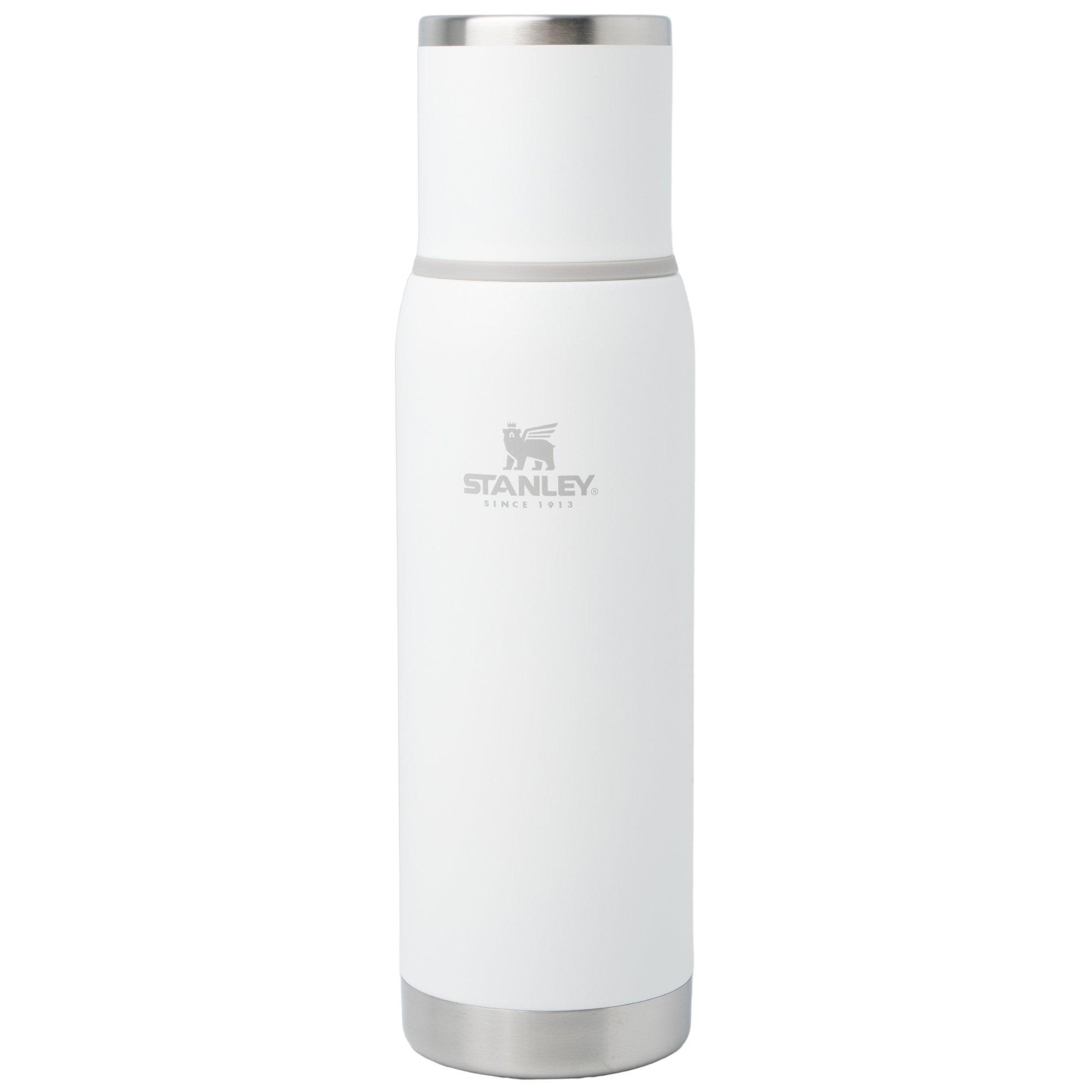 Stanley The Adventure To-Go Bottle 1.1QT, Frost 10-10819-058 insulated bottle with pour-through stopper and cup, 1L