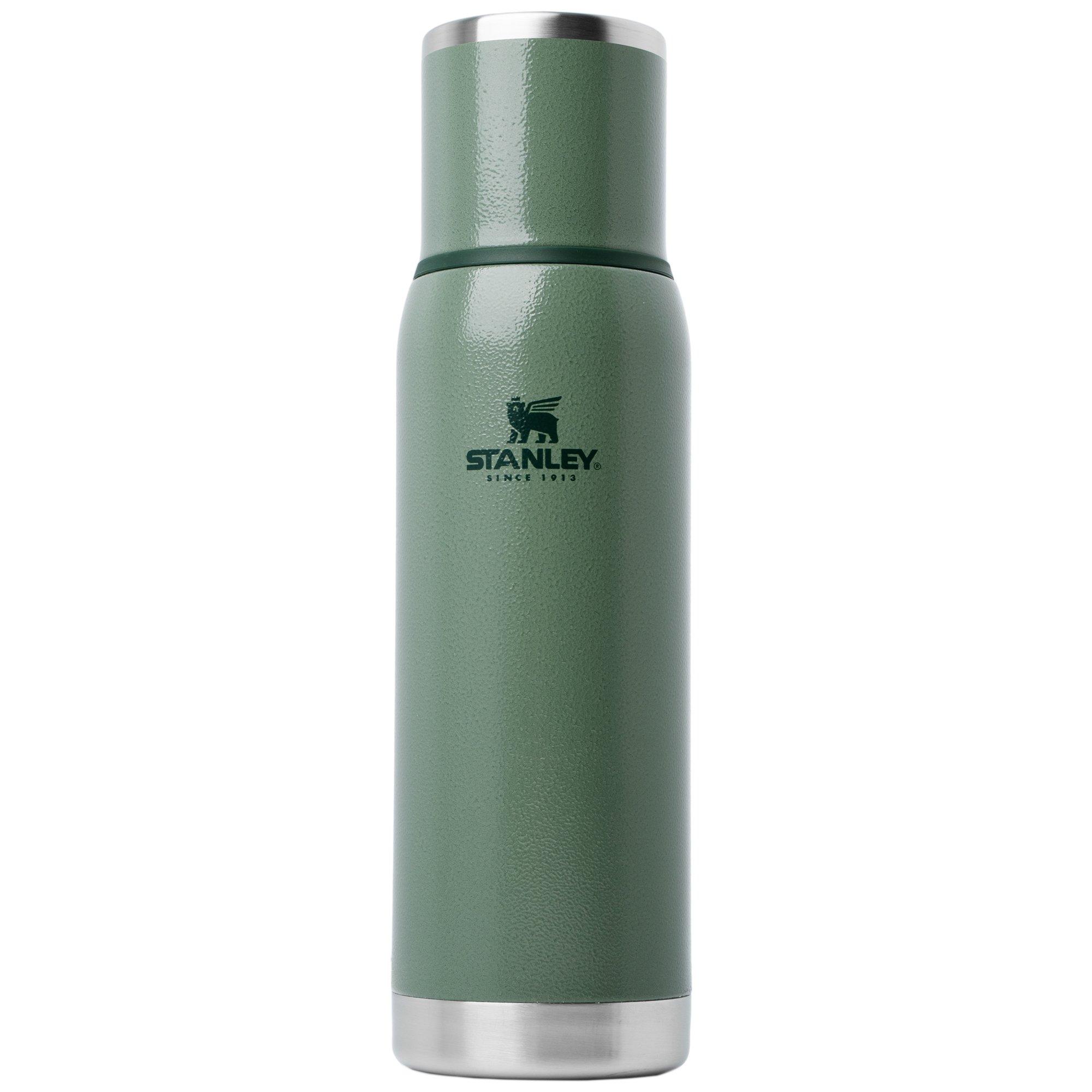 Stanley The Adventure To-Go Bottle 1.1QT, Hammertone Green 10-10819-060 thermosfles met schenkdop en drinkbeker, 1L