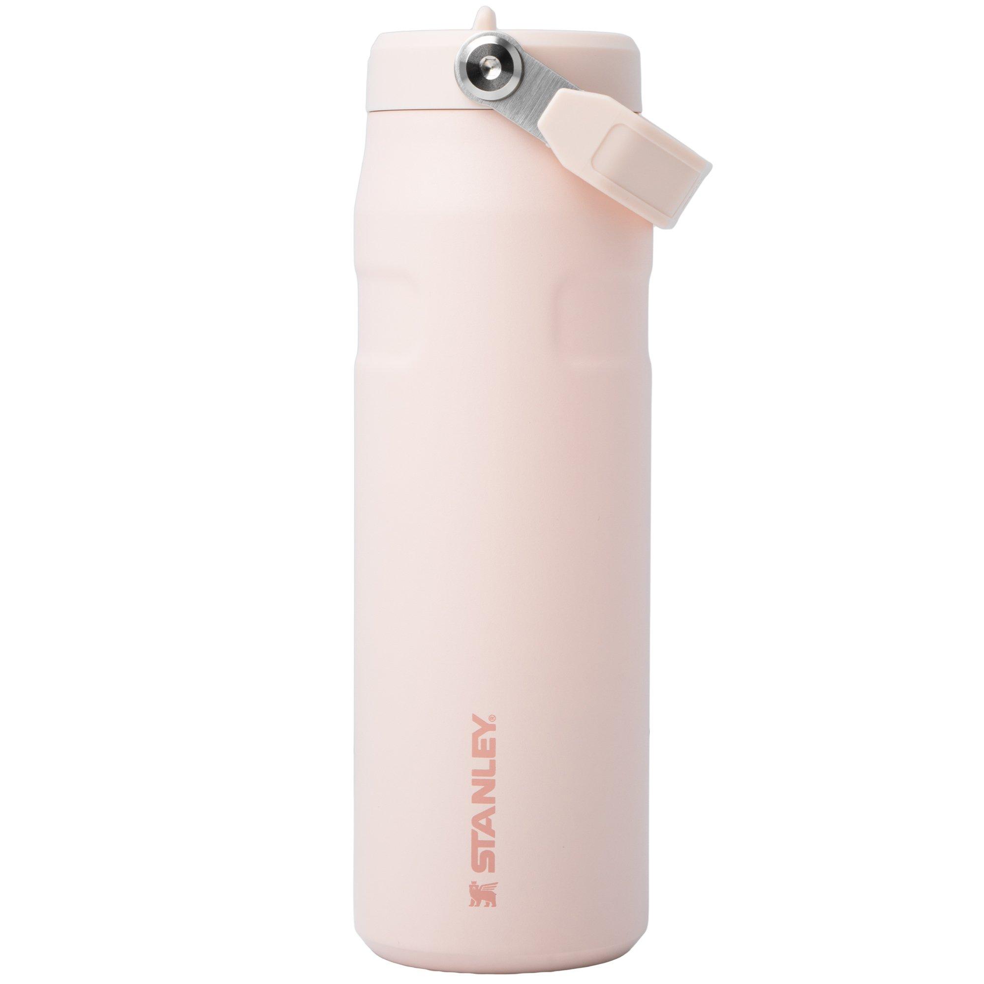 Stanley The AeroLight IceFlow Bottle Flip Straw 2.0 24oz, Rose Quartz 10-11283-145 insulated bottle with flip straw lid, 700 ml