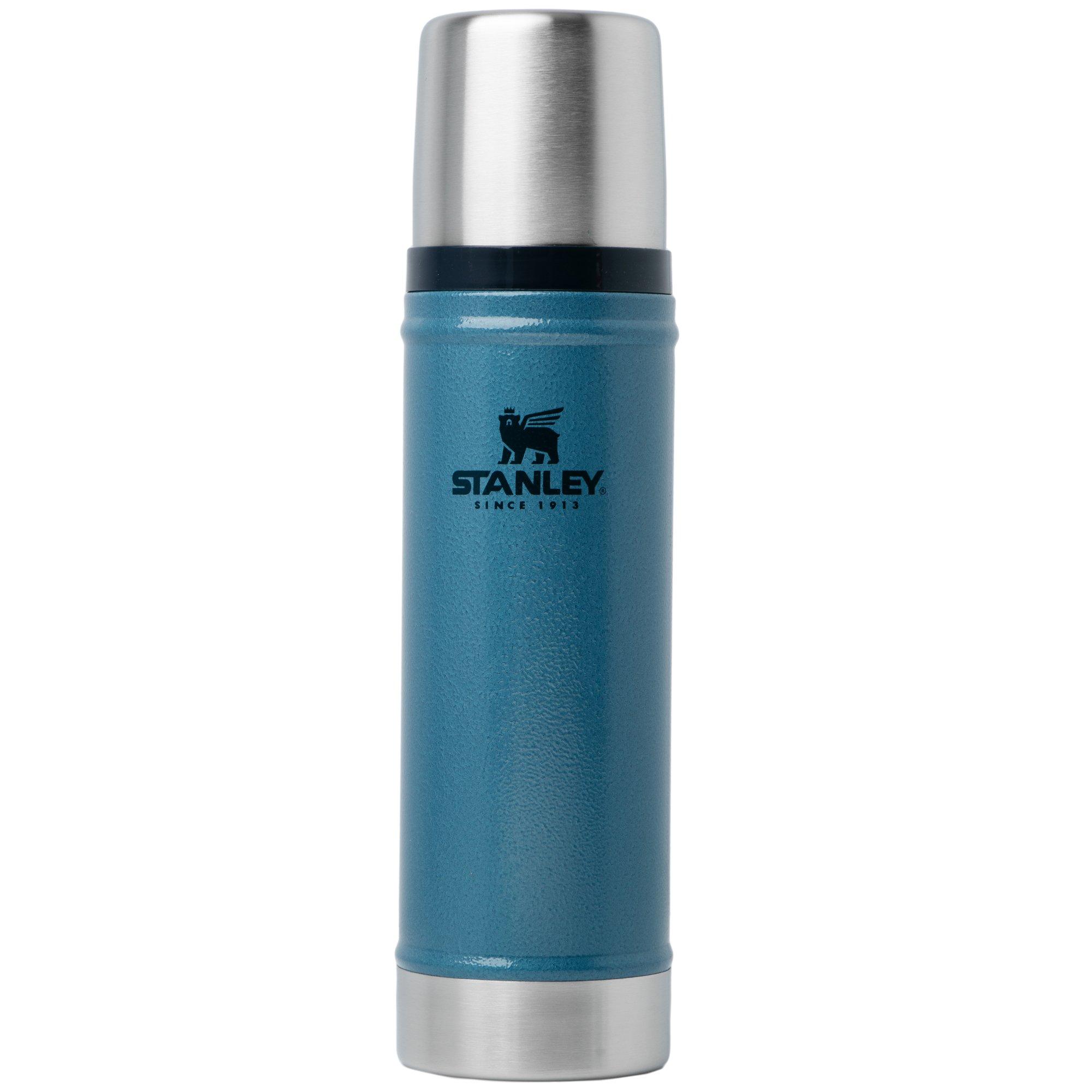 Stanley The Legendary Classic Bottle 20oz, Hammertone Lake 10-11345-043 thermosfles met schenkdop en drinkbeker, 590 ml