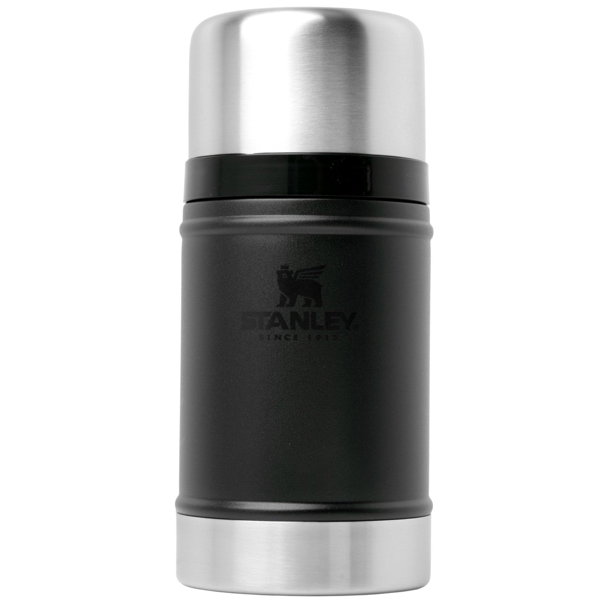 Stanley The Legendary Food Jar 2.0 24oz, Black 10-11350-0031 Essensbehälter mit Schraubdeckel und Becher, 700 ml