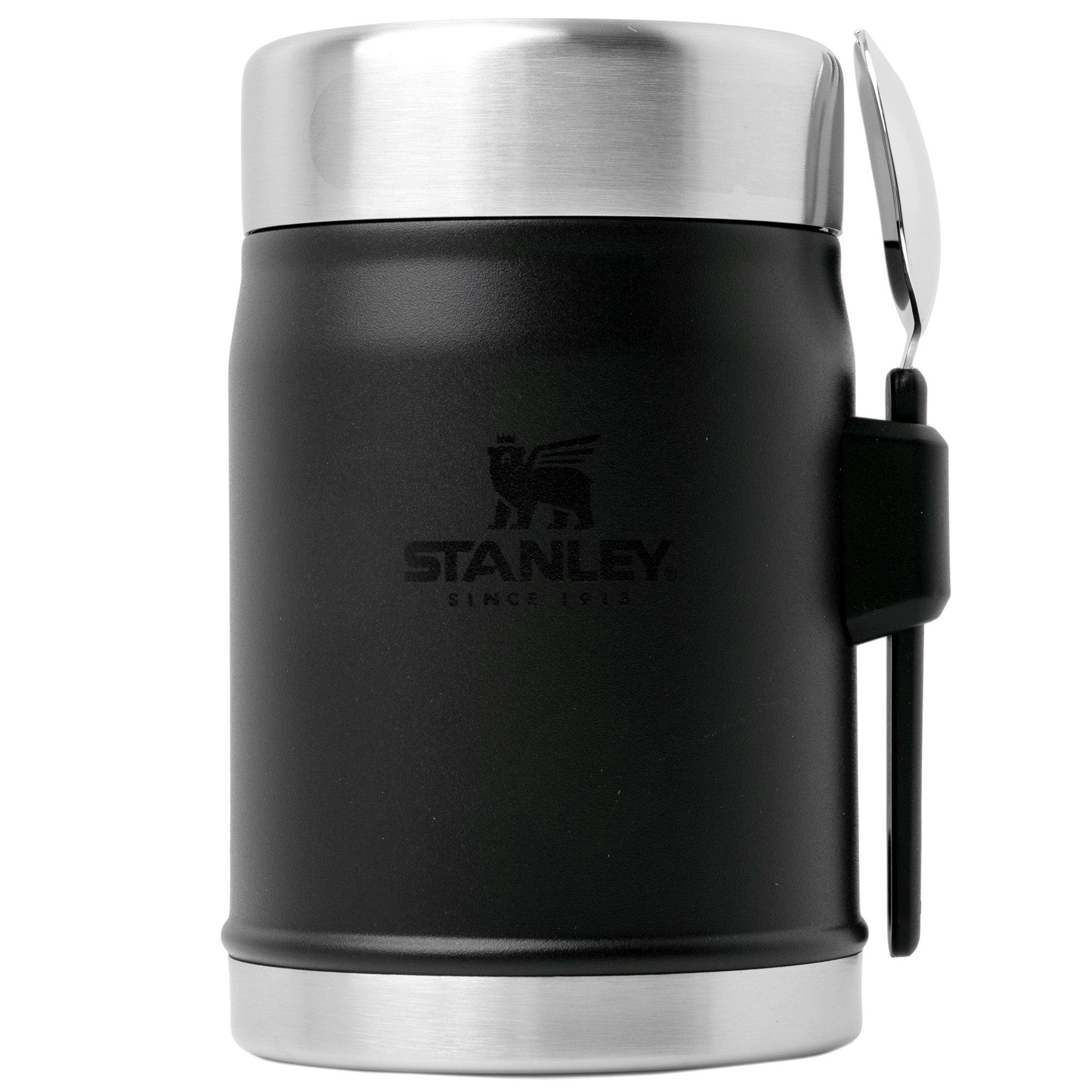 Stanley The Legendary Food Jar + Spork 2.0 14oz, Black 10-11353-0105 insulated food jar with screw-top lid, 400 ml