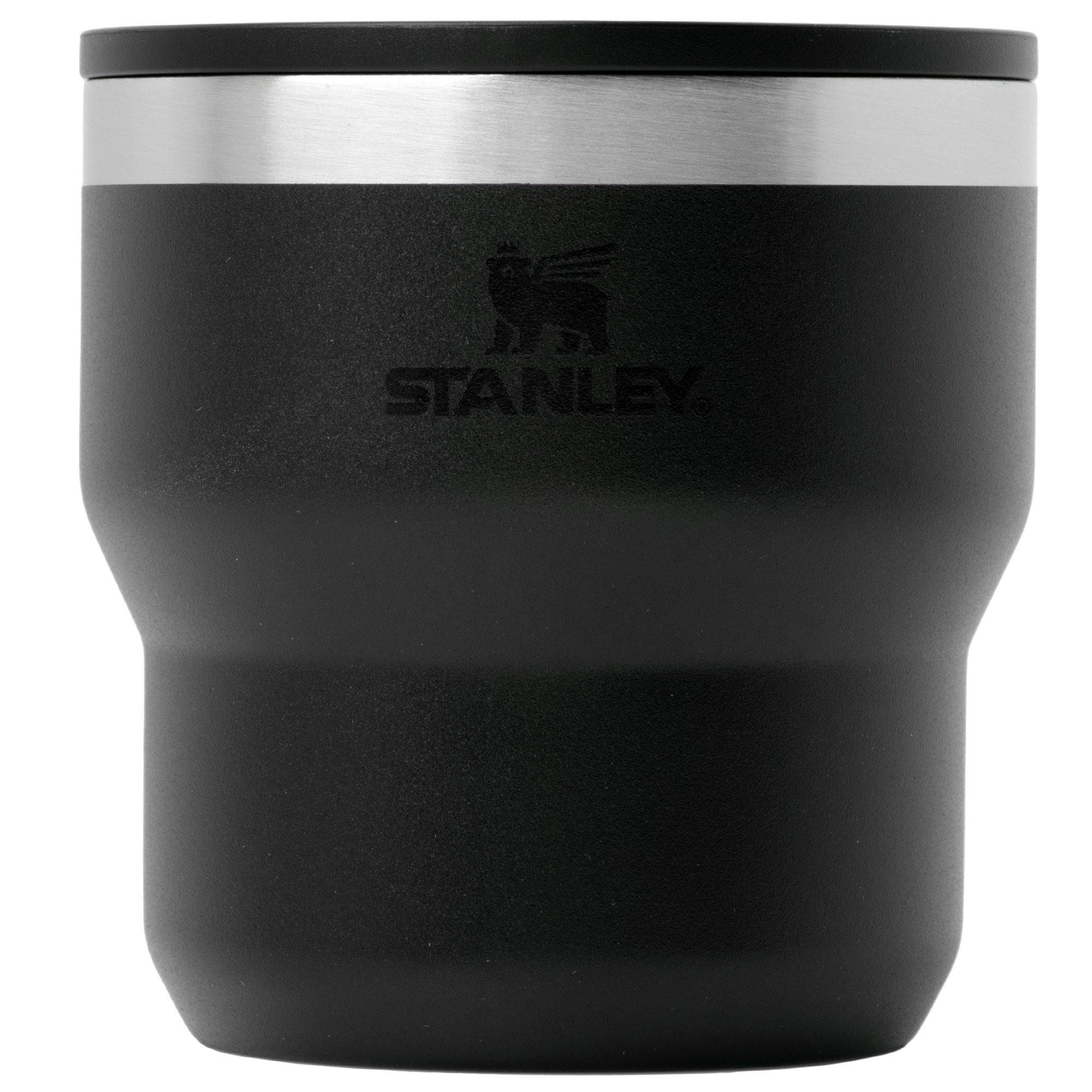 Stanley The Stay Hot Stacking Camp Cup 10oz, Black 10-12078-0033 stackable insulated camp cup with lid, 300 ml
