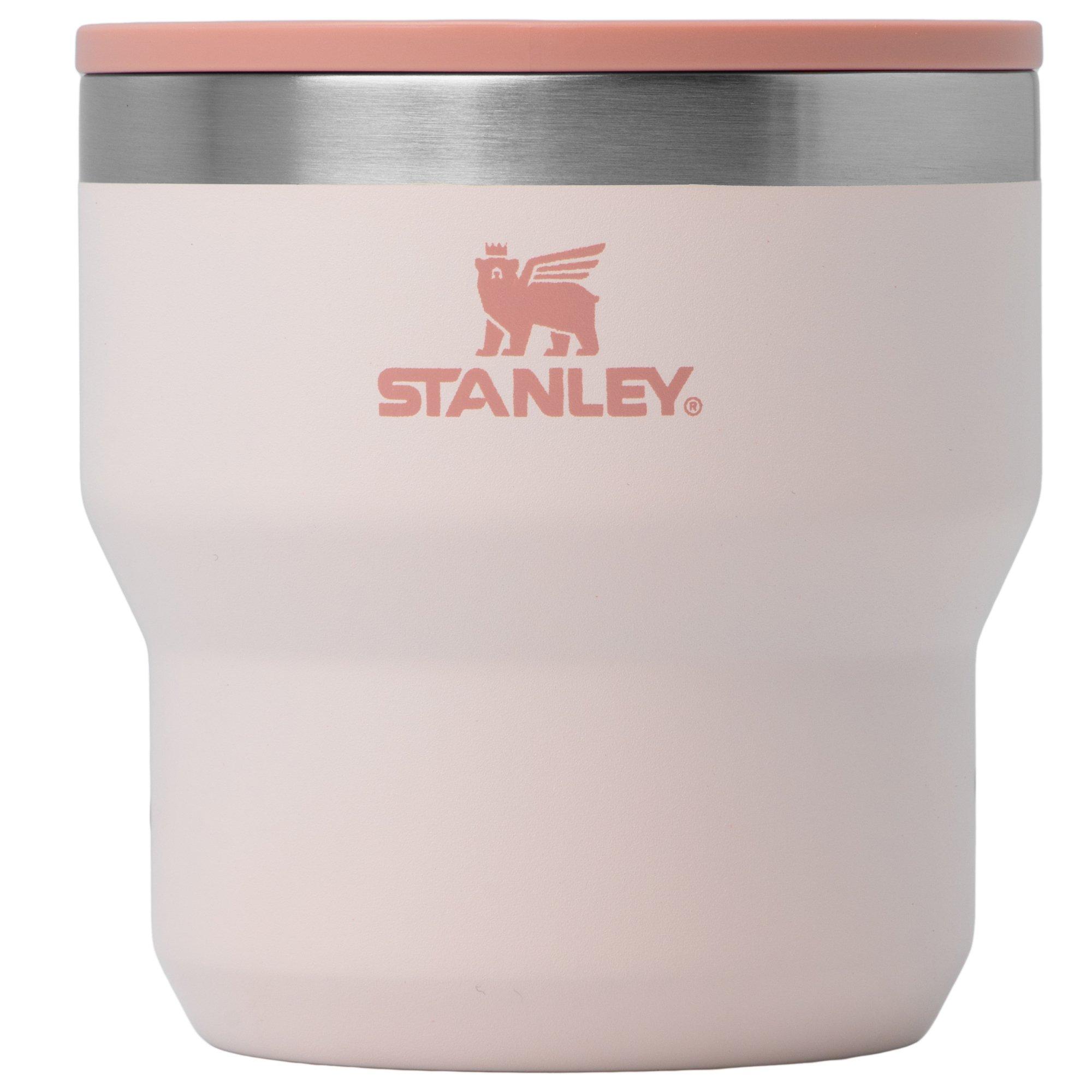 Stanley The Stay Hot Stacking Camp Cup 10oz, Rose Quartz 10-12078-0037 stackable insulated camp cup with lid, 300 ml