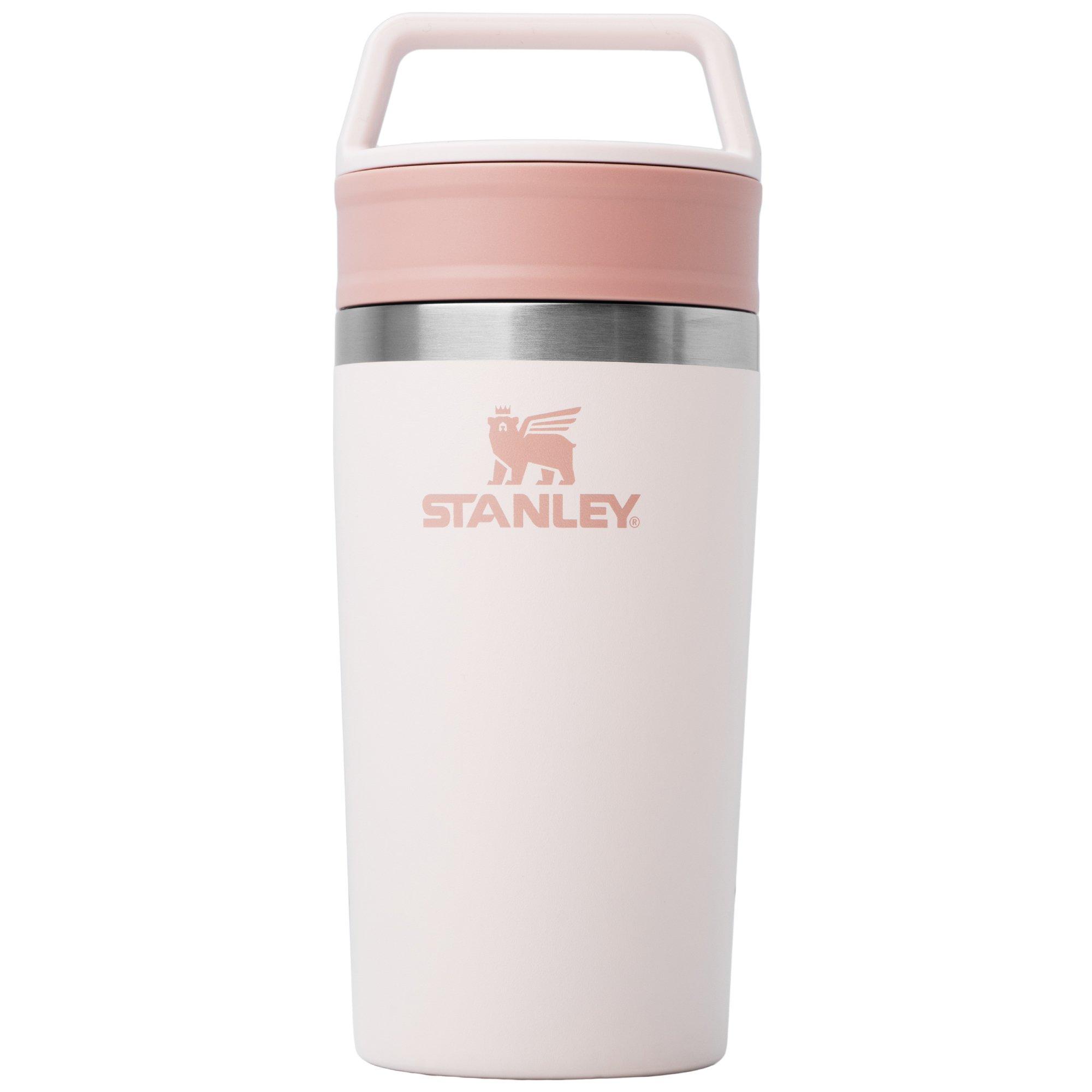 Stanley The Café-To-Go Travel Mug 12oz, Rose Quartz 10-12080-012 insulated travel mug with twist-and-drink lid, 350 ml