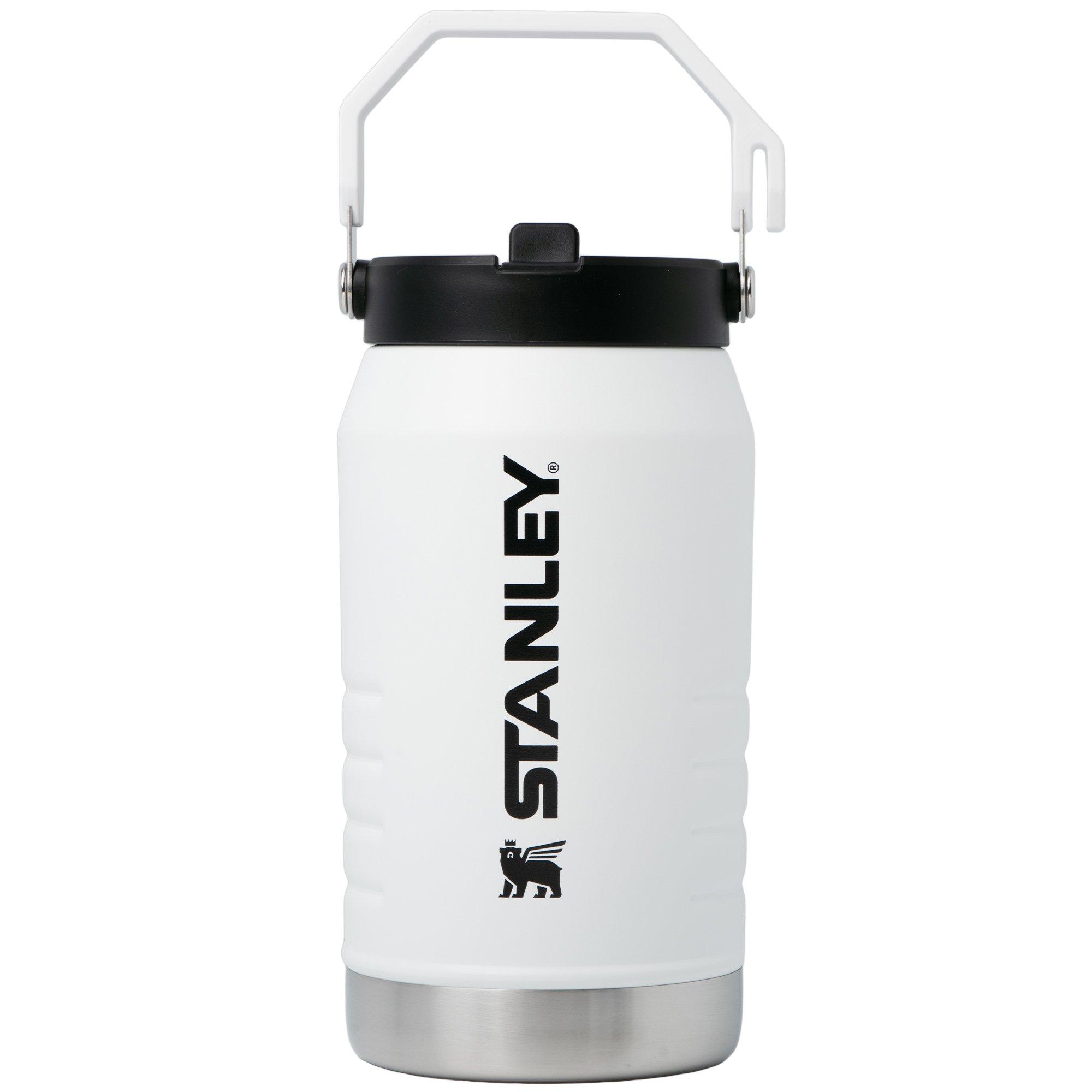 Stanley The IceFlow Jug Flip Straw 2.0 64oz, Chalk 10-13085-0211 insulated jug with flip straw lid, 1.9L