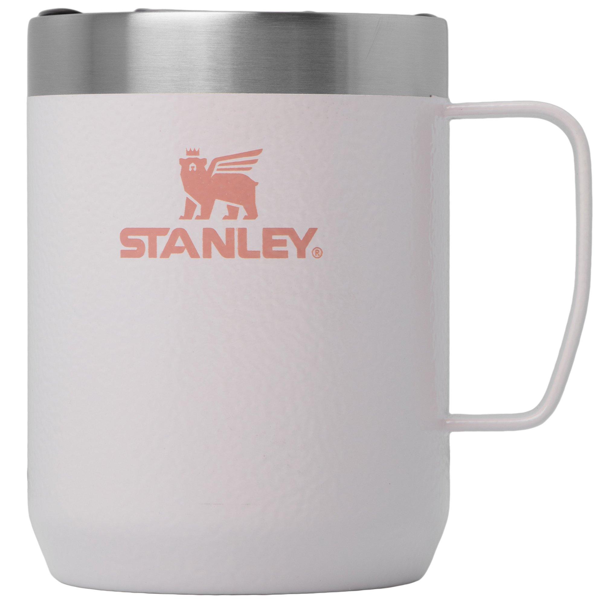 Stanley The Legendary Everyday Camp Mug 8oz, Hammertone Rose Quartz 10-13103-0054 thermosmok met deksel, 230 ml