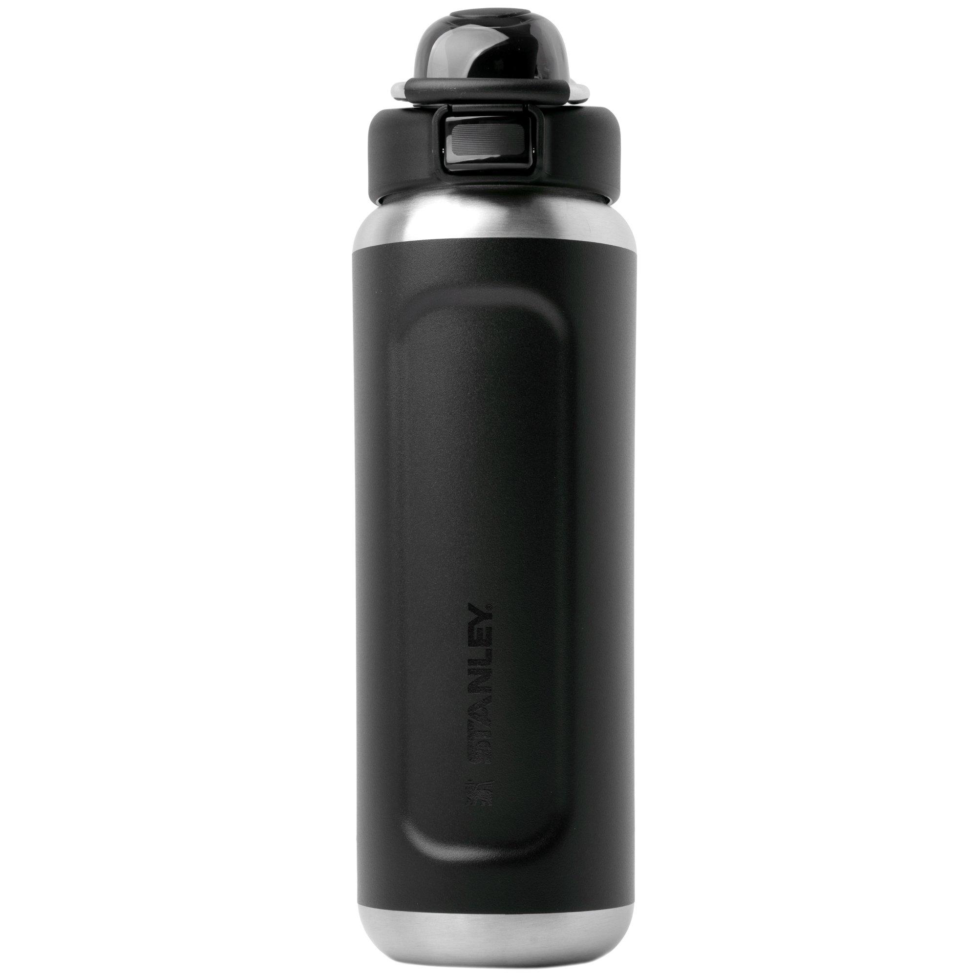 Stanley The Legendary Wellspring Bottle 2.0 24oz, Black 10-13111-032 insulated bottle with flip lid, 700 ml
