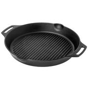 Petromax gietijzeren grillpan/ skillet 35 cm met twee grepen