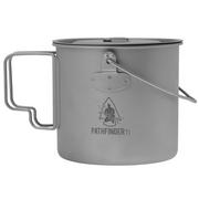 Pathfinder PTH201 Titanium Bush Pot 1100 ml, olla con tapa