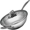 SCANPAN Impact padella wok con coperchio, 32cm