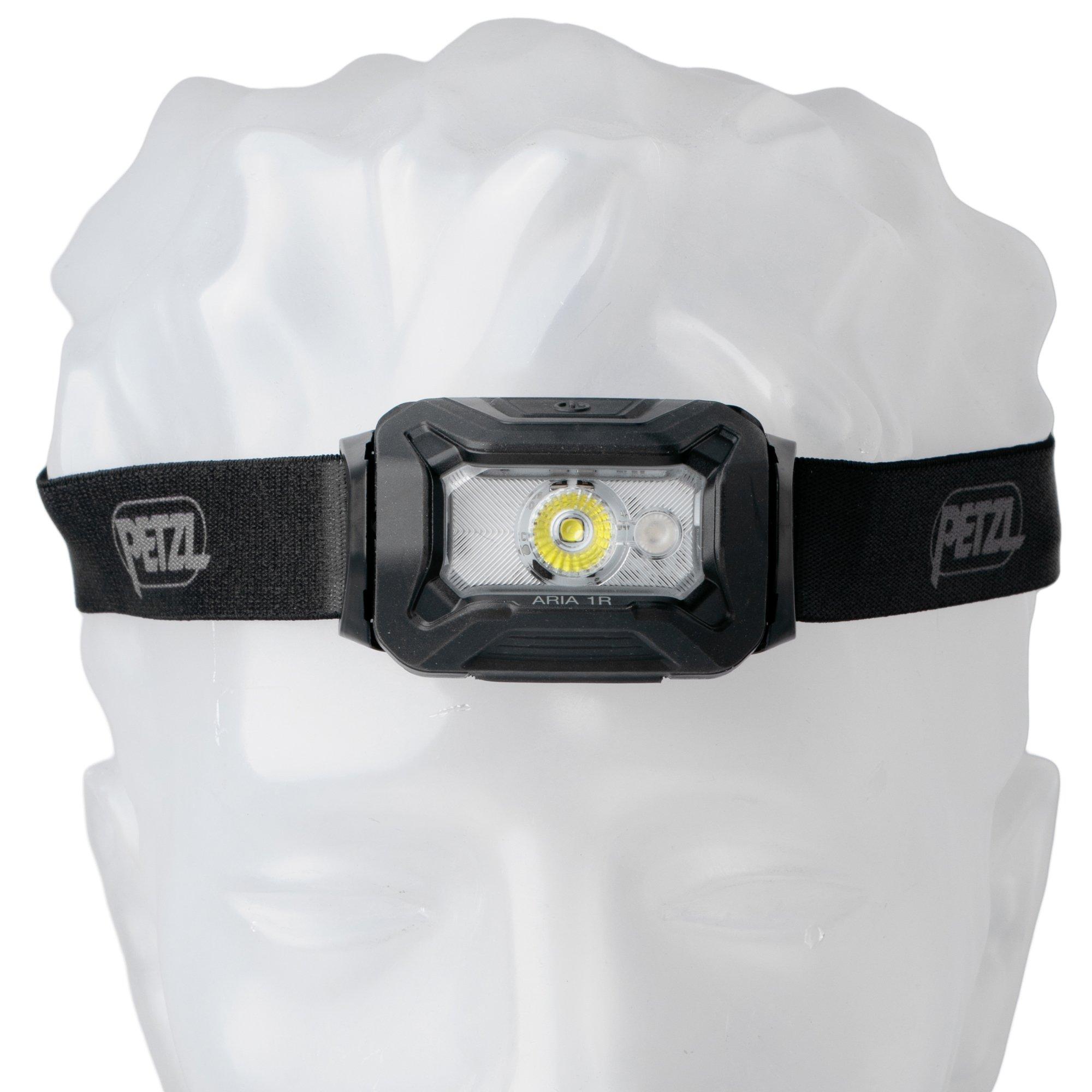 Petzl Aria 1R RGB, E069DB00 Stirnlampe, schwarz, 475 Lumen