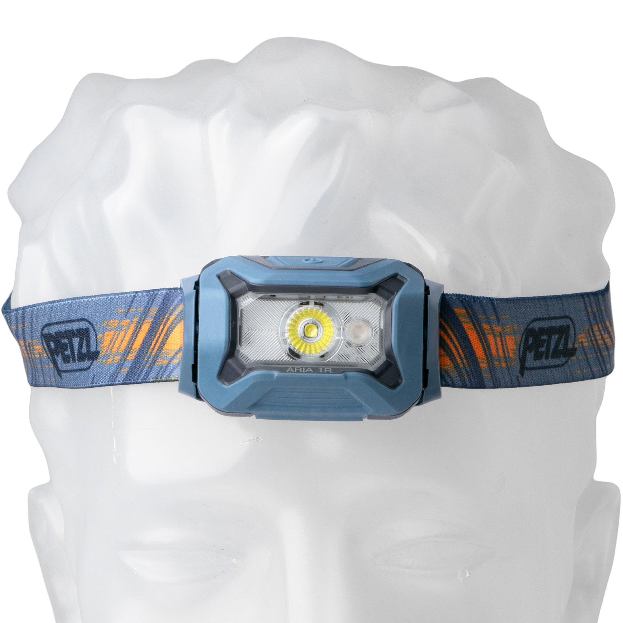 Petzl Aria 1R RGB, E069DB03 head torch, blue, 475 lumens