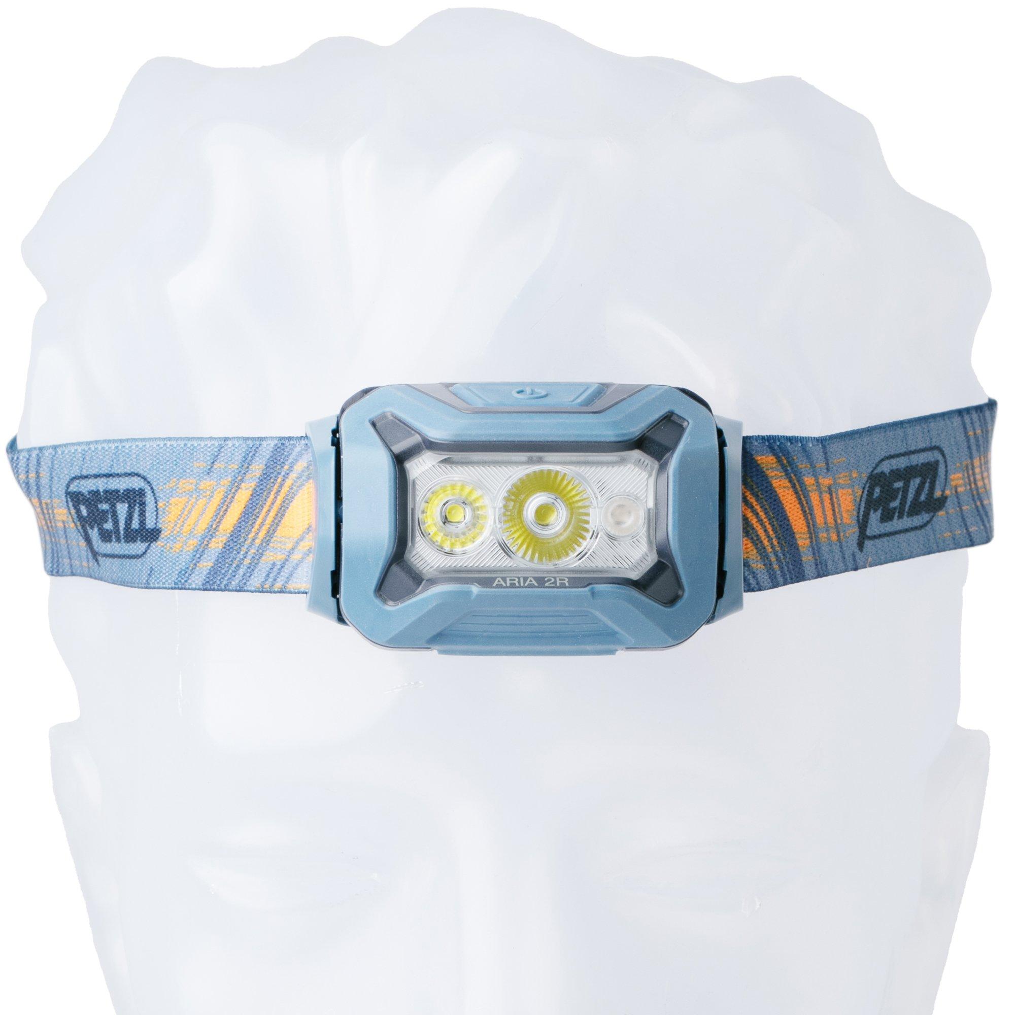 Petzl Aria 2R RGB, E070DA03 head torch, blue, 625 lumens