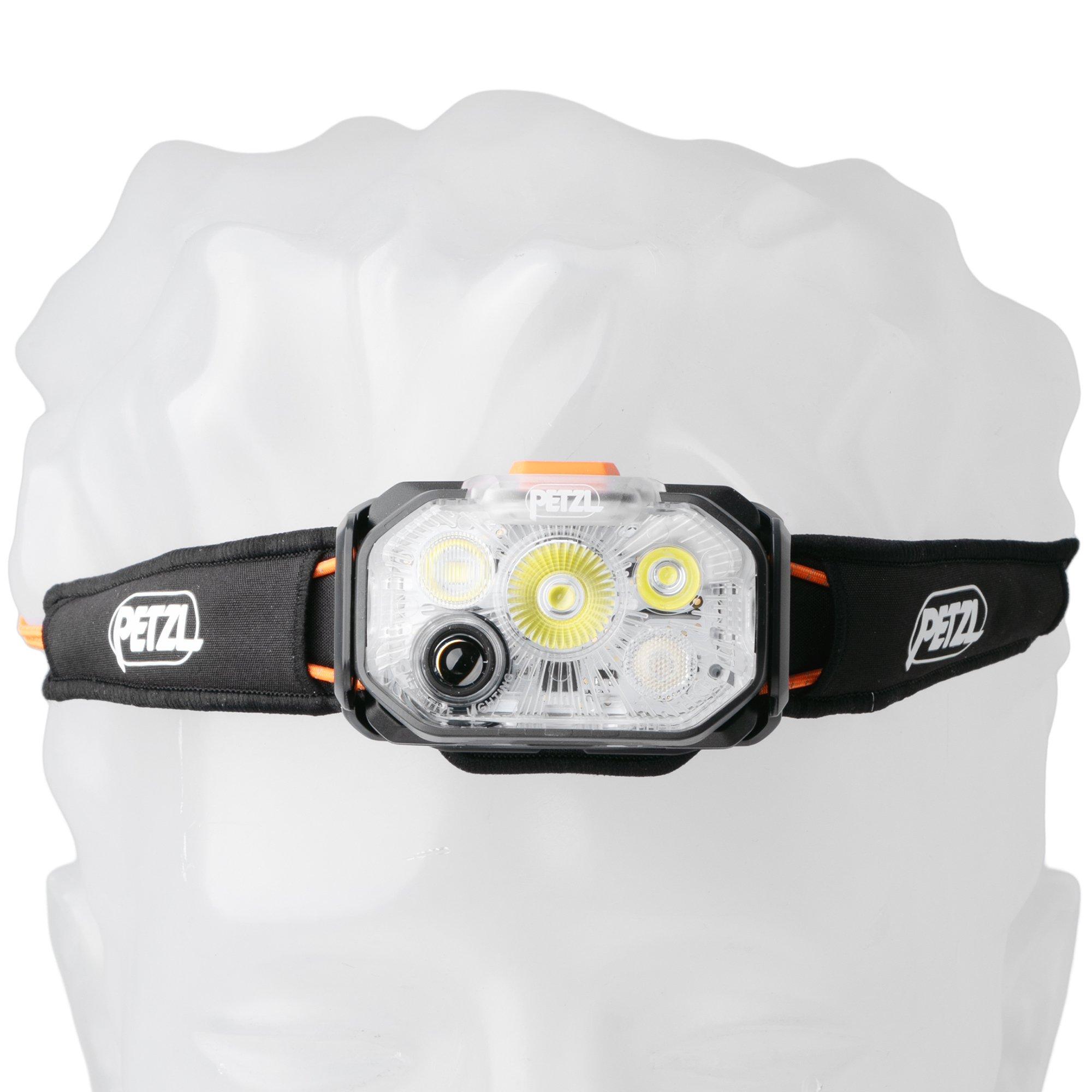 Petzl SWIFT RL, E095BC00 linterna frontal, negra-naranja, 1200 lúmenes