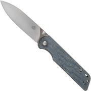 QSP Knife Parrot QS102-F Denim Micarta, zakmes