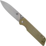 QSP Knife Parrot QS102-G Light Green Micarta, coltello da tasca