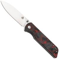 Image for QSP Knife Parrot V2 QS102-I Satin D2, G10 Shredded Carbon Overlay, pocket knife