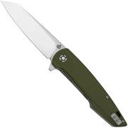 QSP Knife Phoenix QS108-B1 Satin D2, Green G10, couteau de poche