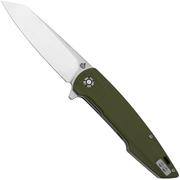 QSP Knife Phoenix QS108-B1 Satin D2, Green G10, navalha