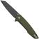 Image pour QSP Knife Phoenix QS108-B2 Blackwashed D2, Green G10, couteau de poche