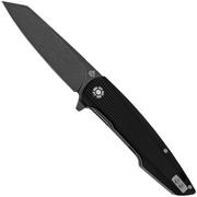 QSP Knife Phoenix QS108-C2, Blackwashed D2, Black G10, couteau de poche