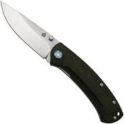 QSP Knife Copperhead QS109-C1, Stonewashed Satin, Brown Micarta, couteau de poche