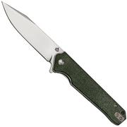 QSP Knife Mamba V2 QS111-I1 Satin, Green Micarta couteau de poche