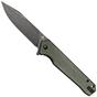 Afbeelding voor QSP Knife Mamba V2 QS111-I2 Blackwashed, Green Micarta zakmes