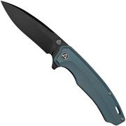 QSP Knife Woodpecker QS116-C2II Blackwashed, Blue Titanium, coltello da tasca