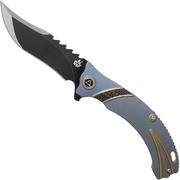 QSP Knife Kylin QS119-B Titanium Fibra di carbonio, coltello da tasca