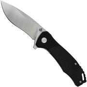 QSP Knife Raven QS122-C1 Black G10, Satin, pocket knife