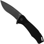 QSP Knife Raven QS122-C2 Blach G10, Black D2 Stonewashed, zakmes