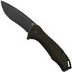 QSP Knife Raven QS122-D2 Rough Brown Micarta, Black D2, pocket knife