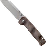 QSP Knife Penguin QS130-A Brown Texture Micarta, zakmes