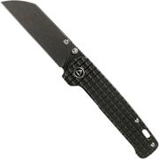 QSP Knife Penguin QS130-OFRG Textured Titanium,  Blackwashed 154CM pocket knife
