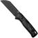 Afbeelding voor QSP Knife Baby Penguin QS130BP-E2 Blackwashed 14C28N Purple Shredded Carbon, vaststaand mes