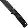 Afbeelding voor QSP Knife Baby Penguin QS130BP-F2 Blackwashed 14C28N Blue Glow In The Dark Carbon, vaststaand mes
